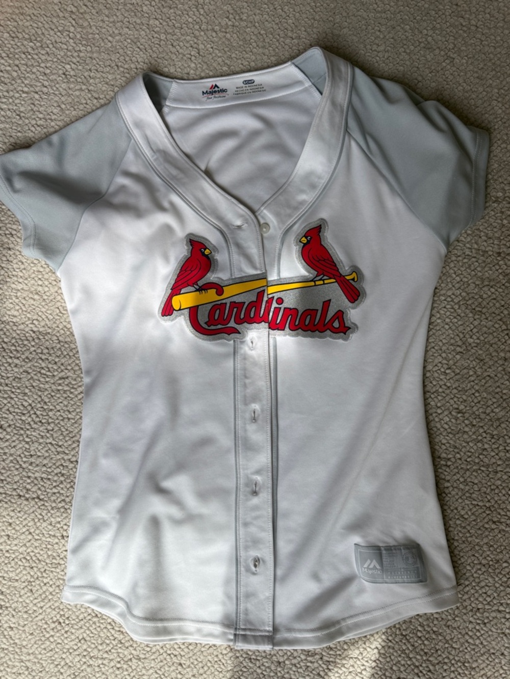 Majestic Kids White St. Louis Cardinals Button-Front Jersey